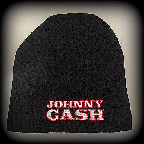 JOHNNY CASH - Embroidered - Logo Beanie - One Size Fits All